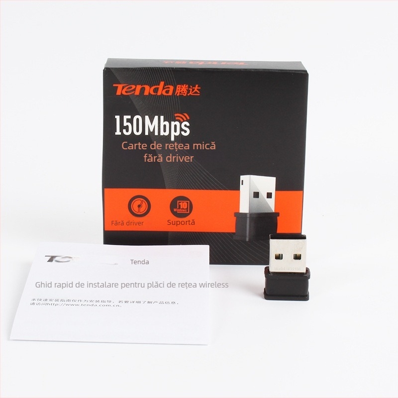 Adaptor USB Wi-Fi pentru desktop Tenda (W311MI, fără driver, 150 Mbps, 2.4 GHz, USB)