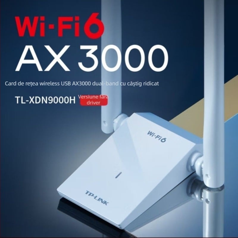 TP-Link adaptor USB WiFi 6 AX3000 TL-XDN9000H, 3000 Mbps, 2.4/5 GHz, fără driver