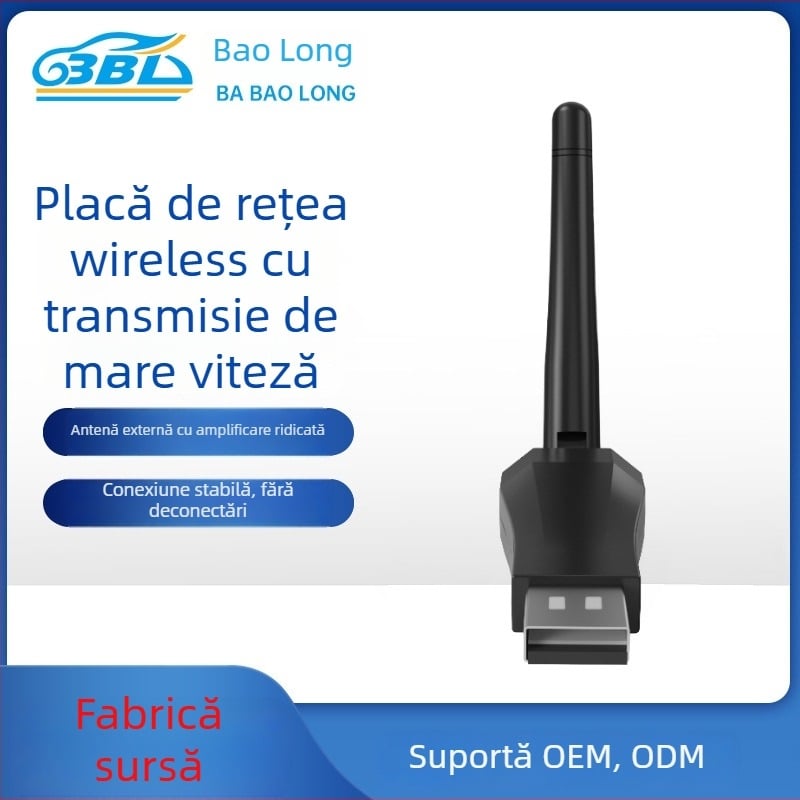 Ba Baolong adaptor USB WiFi 600 Mbps dual-band 2.4 GHz/5.8 GHz, IEEE 802.11b/g/n/ac, Model 8811