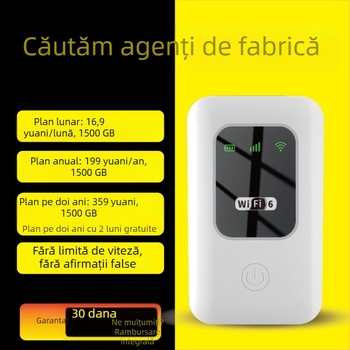 TM20-01 Router Wi‑Fi 4G portabil cu date nelimitate, hotspot mobil pentru telefoane, cu viteza de până la 150 Mbps