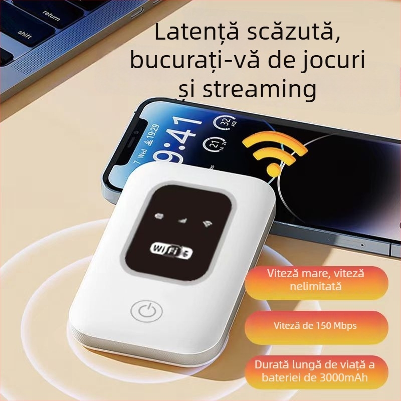 TM20-01 Router Wi‑Fi 4G portabil cu date nelimitate, hotspot mobil pentru telefoane, cu viteza de până la 150 Mbps