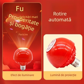 Bec cu șapte culori, schimbare de culoare pentru efecte speciale, 220V, corp din plastic, abajur PC, alimentare prin priză, fără reglaj de intensitate