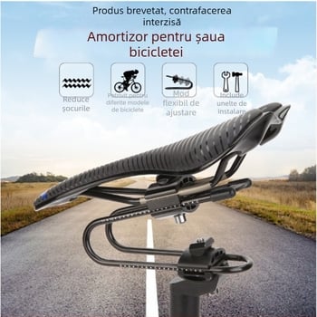 Amortizor pentru șa de bicicletă montană – model universal, Quickly Power, oțel arc avansat