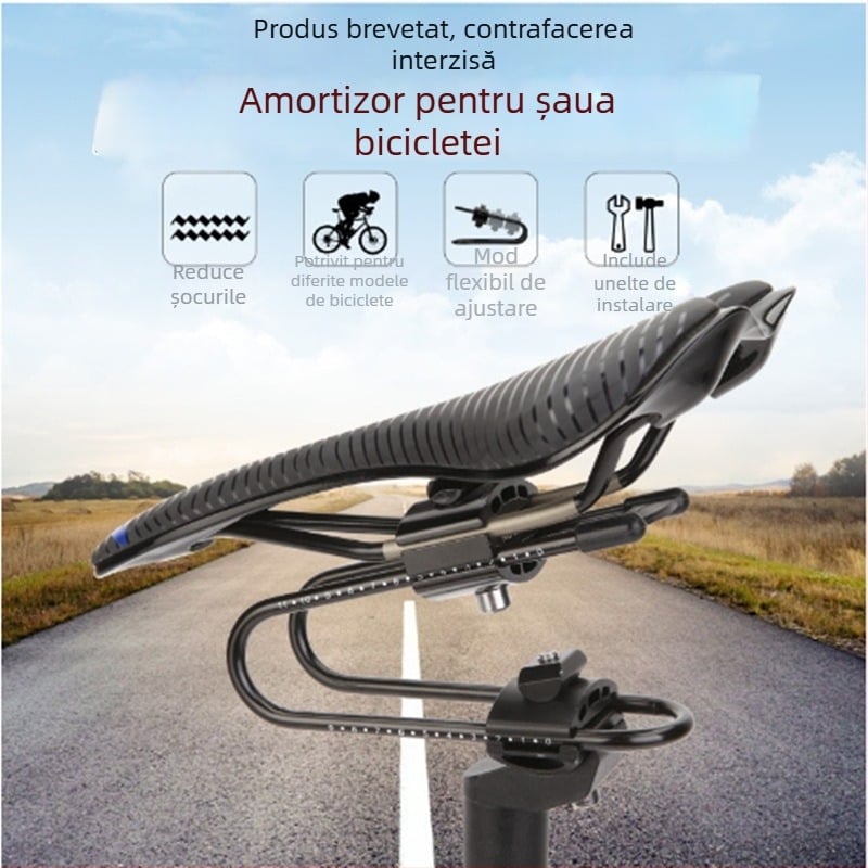 Amortizor pentru șa de bicicletă montană – model universal, Quickly Power, oțel arc avansat