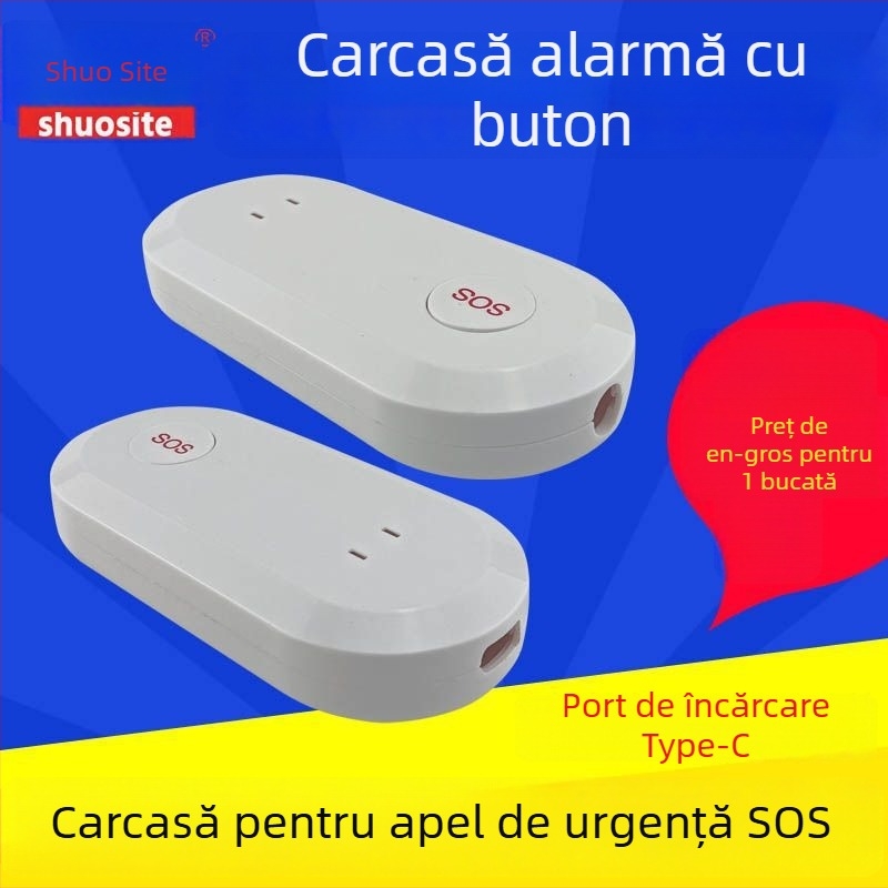 Carcasă pentru buton de apel de urgență cu orificiu pentru antenă externă