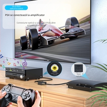 Jinghua Z066 Convertor de fibră optică la audio coaxial cu decodare digitală a sunetului