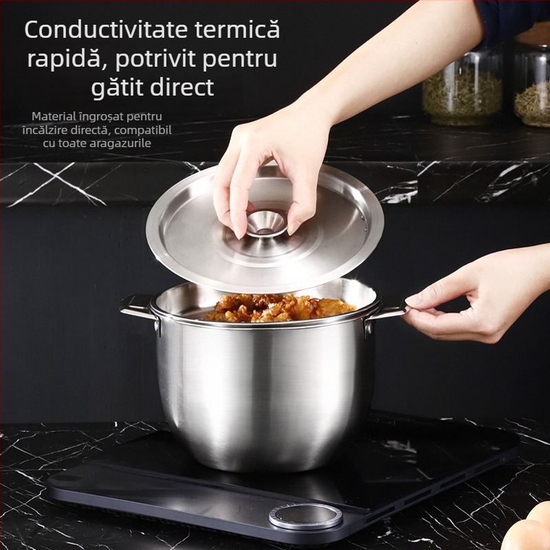 Recipient de ulei din oțel inoxidabil cu capac automat, design modern minimalist