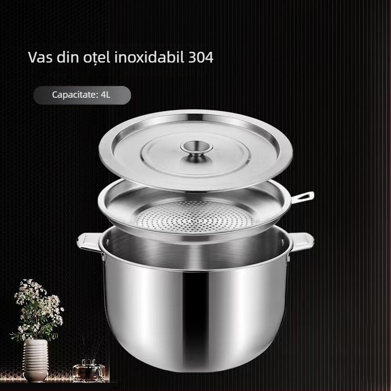 Recipient de ulei din oțel inoxidabil cu capac automat, design modern minimalist