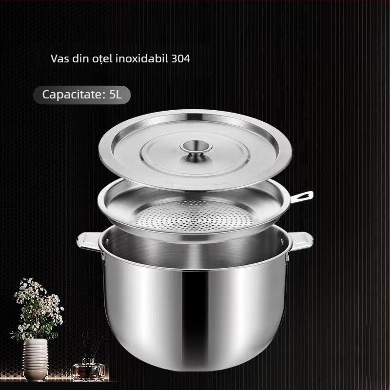 Recipient de ulei din oțel inoxidabil cu capac automat, design modern minimalist