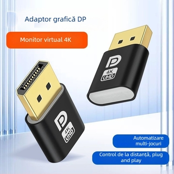DP monitor virtual – adaptor wireless 4K, compatibil cu Windows 7, trezire de la distanță