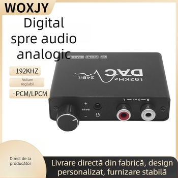 Convertor audio DAC cu modul subwoofer în digital, versiune actualizată 2024, gestionare a alimentării, fără trezire de la distanță