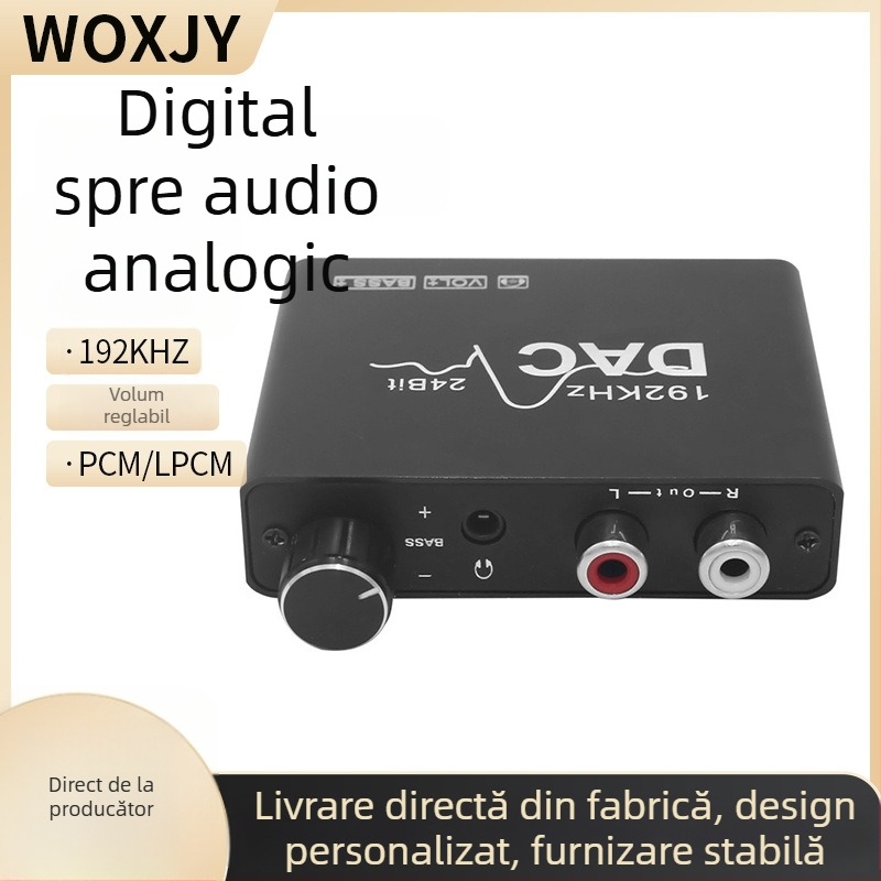 Convertor audio DAC cu modul subwoofer în digital, versiune actualizată 2024, gestionare a alimentării, fără trezire de la distanță