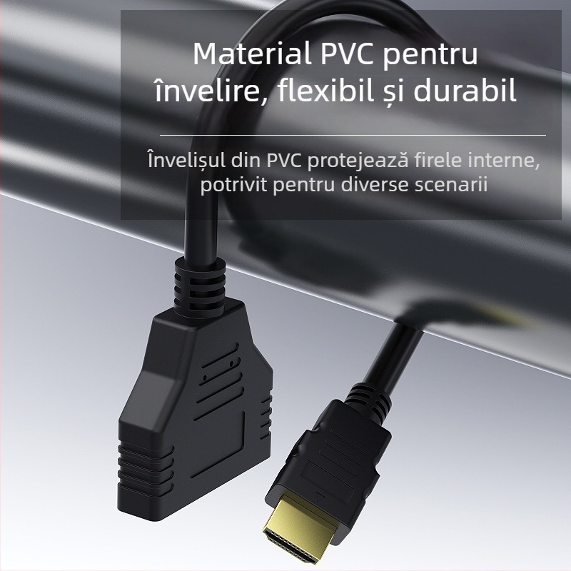 Cobolong cablu HDMI splitter 1x2, 1080p, versiunea HDMI 1.4, 1x bărbat la 2x femei, înveliș PVC