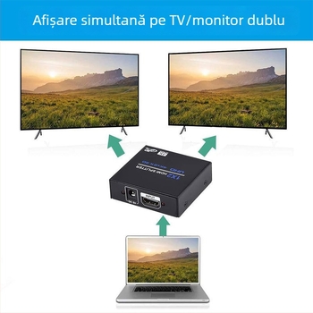 Divizor HDMI 1x2, Suportă 4K, Intrare/Ieşire HDMI, Alimentare 5V 1A (5W), Model OZF4