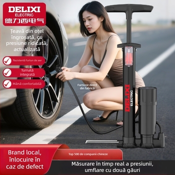 Pompa manuală pentru bicicletă, umflător mini portabil