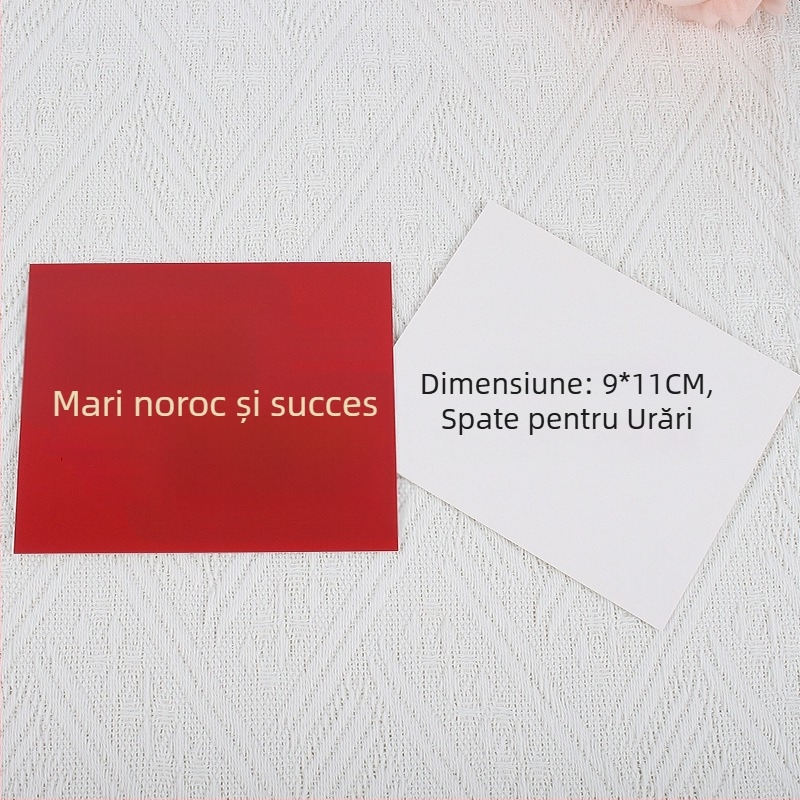 Carte de felicitare pentru mutarea într-un nou cămin și deschiderea afacerii – hârtie, imprimare, stil simplu și modern, mesaj de binecuvântare scris de mână, plic cadou