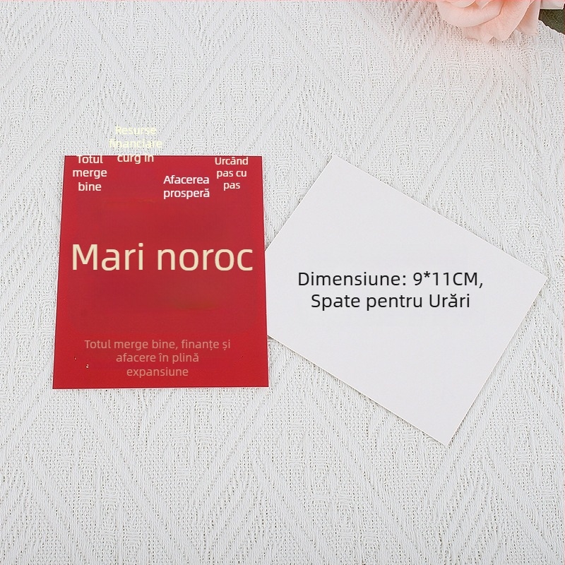 Carte de felicitare pentru mutarea într-un nou cămin și deschiderea afacerii – hârtie, imprimare, stil simplu și modern, mesaj de binecuvântare scris de mână, plic cadou