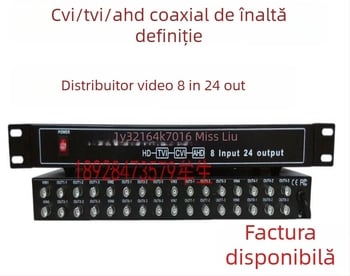 Distribuitor HD coaxial TVI/CVI/AHD, configurații 1x3 și 8x24, brand Haodewo, modelul 1