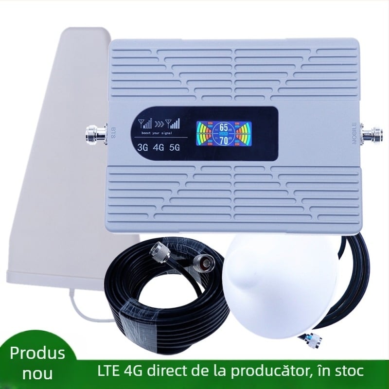 Amplificator de semnal 5G pentru casă și receptor, 700/900/1800/2100 MHz, rețea FDD, acoperire 100-800 m², firewall încorporat