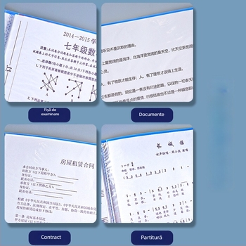 Mapă de fișiere din plastic transparent cu clapă, 60 de pagini, logo tipărit, personalizabil