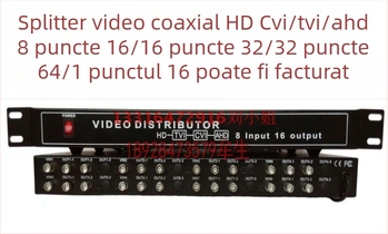 Haodewo splitter coaxial HD TVI/CVI/AHD, 8 intrări, 16 ieșiri, 1080P