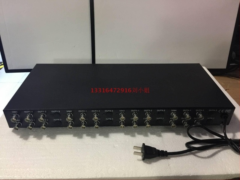 Haodewo splitter coaxial HD TVI/CVI/AHD, 8 intrări, 16 ieșiri, 1080P