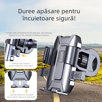 Suport pentru telefon pentru vehicule electrice, motociclete și biciclete de munte | Material: aliaj + plastic | Modelul 108 | Suport auto pentru telefon | Suport pentru personalizare