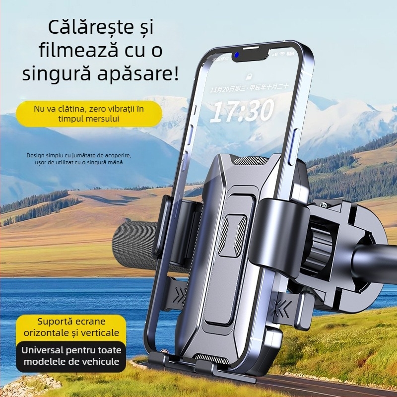 Suport pentru telefon pentru vehicule electrice, motociclete și biciclete de munte | Material: aliaj + plastic | Modelul 108 | Suport auto pentru telefon | Suport pentru personalizare