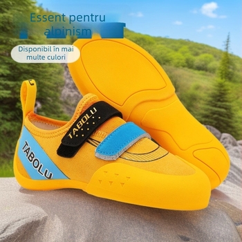 Pantofi pentru cățărare, antrenament în interior, unisex, pentru începători, talpă vulcanizată, partea superioară din piele sintetică