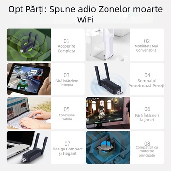 Extender USB Wireless AP pentru rutarea în casă, 802.11n, 300m, cablu CAT5e ecranat, distanță releu 0,02, 110–220V