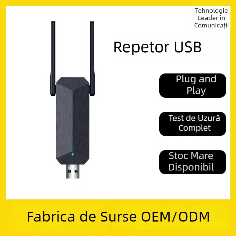 Extender USB Wireless AP pentru rutarea în casă, 802.11n, 300m, cablu CAT5e ecranat, distanță releu 0,02, 110–220V