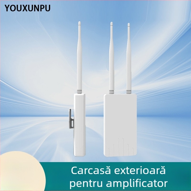 Carcasă pentru repetor cu antenă dublă, ABS plastic, pentru echipamente de monitorizare a semnalului în rețea — Model 1
