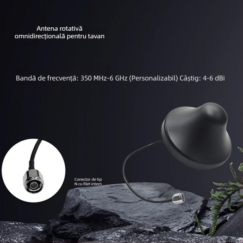 Antena pentru amplificarea semnalului 4G/5G, antenă internă omnidirecțională de tavan, 300-6000 MHz, câștig ridicat
