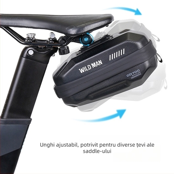 Geantă pentru șa bicicletă - PU+EVA+polyester; 0.8L; model GD700; brand WILD MAN; pentru depozitarea obiectelor mici și gadgeturilor