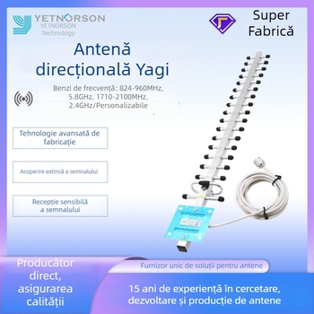 Antena Yagi, antenă externă cu câștig mare, bandă întreagă 698–2700 MHz, amplificare semnal