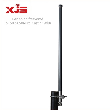 Antena WiFi exterioară 5GHz, FRP omnidirecțională, câștig 9dBi, model TQO-5158-9, marcă XJS
