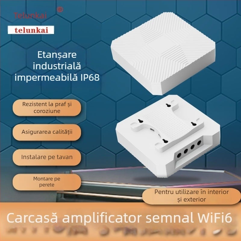 Carcasa IP68 pentru router, exterior, amplificator puternic, WiFi 6, ABS
