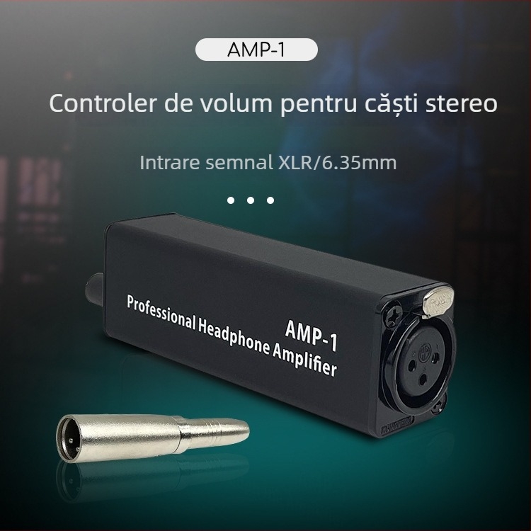 AMP-1 amplificator pentru căști cu control al volumului, portabil, reglaj al intrării audio
