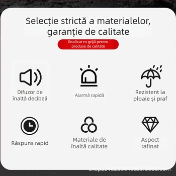 Sistem industrial de alarmă cu un singur buton, sunet și lumină, fără fir