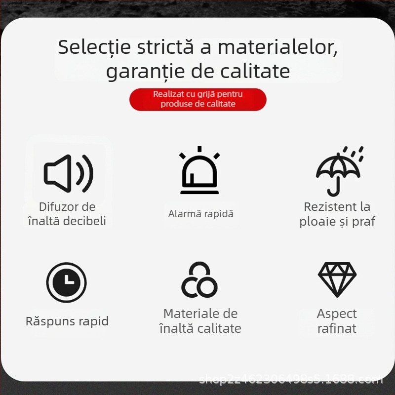 Sistem industrial de alarmă cu un singur buton, sunet și lumină, fără fir