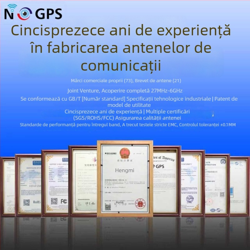 Antena UAV cu polarizare circulară, 2,4 GHz, 12 dB câștig, impedanță 50 Ω, SWR ≤ 2.0