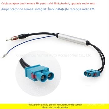 Conector RF Fakra masculin pentru antena radio cu amplificator pentru mașină — Cupru, 0,02 kg, Evoresn/Yisen, compatibil cu Volkswagen/BMW/Audi