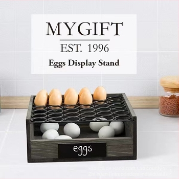 Cutie de depozitare pentru ouă din metal și lemn, cu compartimente, organizator de birou, model personalizabil