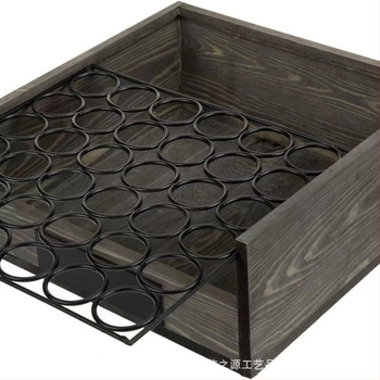 Cutie de depozitare pentru ouă din metal și lemn, cu compartimente, organizator de birou, model personalizabil