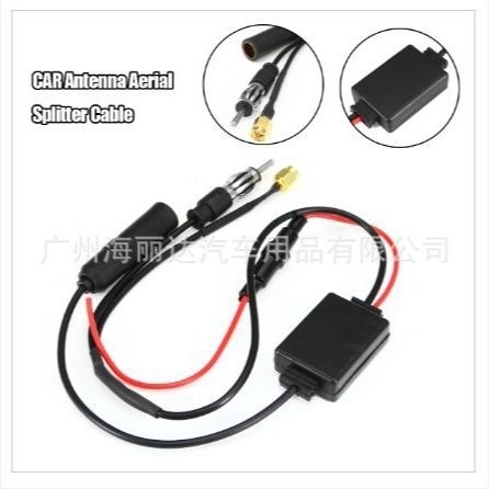 Amplificator de antenă FM pentru mașină, compatibil universal, montaj pe bază de pastă, 12V, marcă Hailis