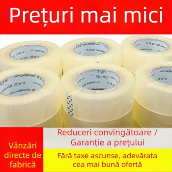 Bandă de ambalare Tiansheng, aderență înaltă, folie BOPP, Grosime 50 μm, adeziv sensibil la presiune, cod produs 01.