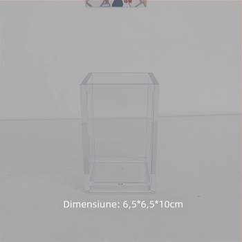 Cutie de depozitare pentru birou din acril clar, model fy00365, capacitate 1 L, stil modern minimalist, pentru organizare