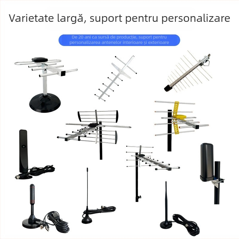Antena TV DTMB Terestră DVB-T2 HD cu câștig înalt (Brand: Zhuoyuan Electronics; Model: ZY-5M; Furnizare exclusivă pentru export: Da)