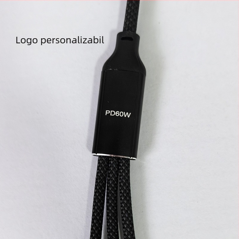 Adaptor OTG Type-C cu 3 porturi – Încărcare rapidă 60W, Transfer de date, Alimentare externă