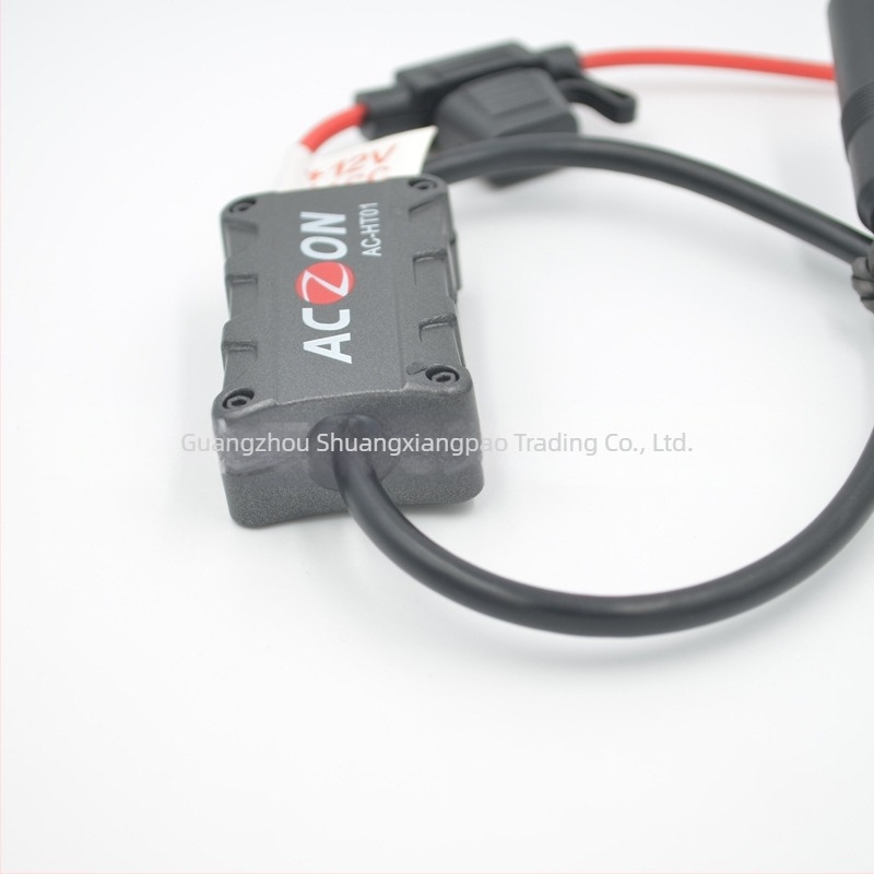 Amplificator de semnal pentru antena radio auto, compatibil cu toate radiourile, instalație cu plug, 12V, 1A, brand ACZON